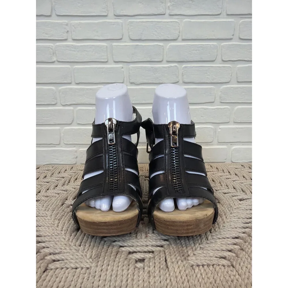 Carlos by Carlos Santana Strappy Platform Heels Black Size 6